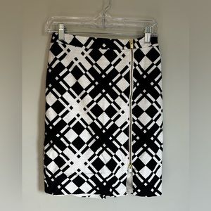 Talbots Geometric Zipper Pencil Skirt